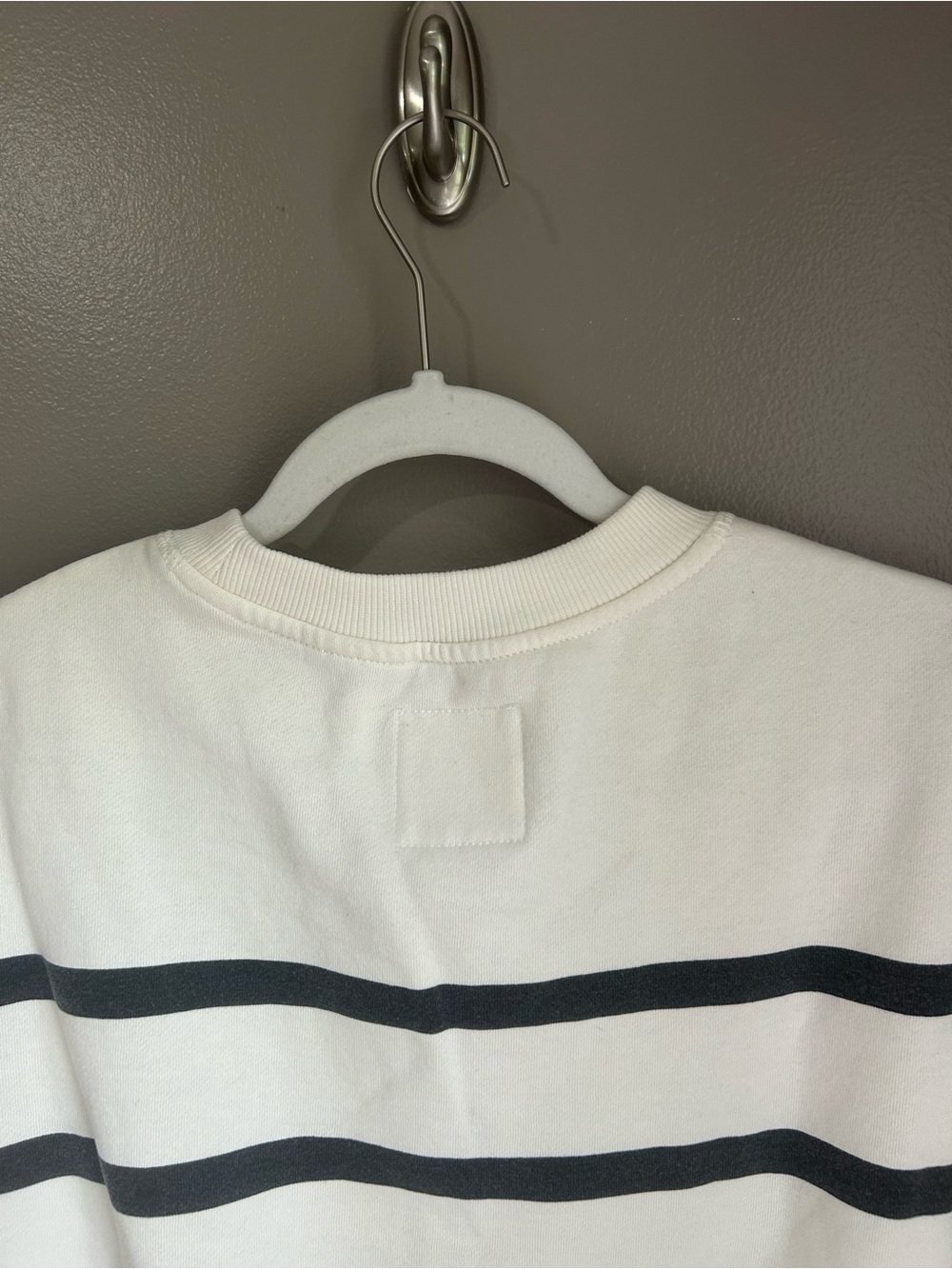 NY Embo Stripe Pullover Sweatshirt - Off White - Lazy Sunday - Picture 14 of 14